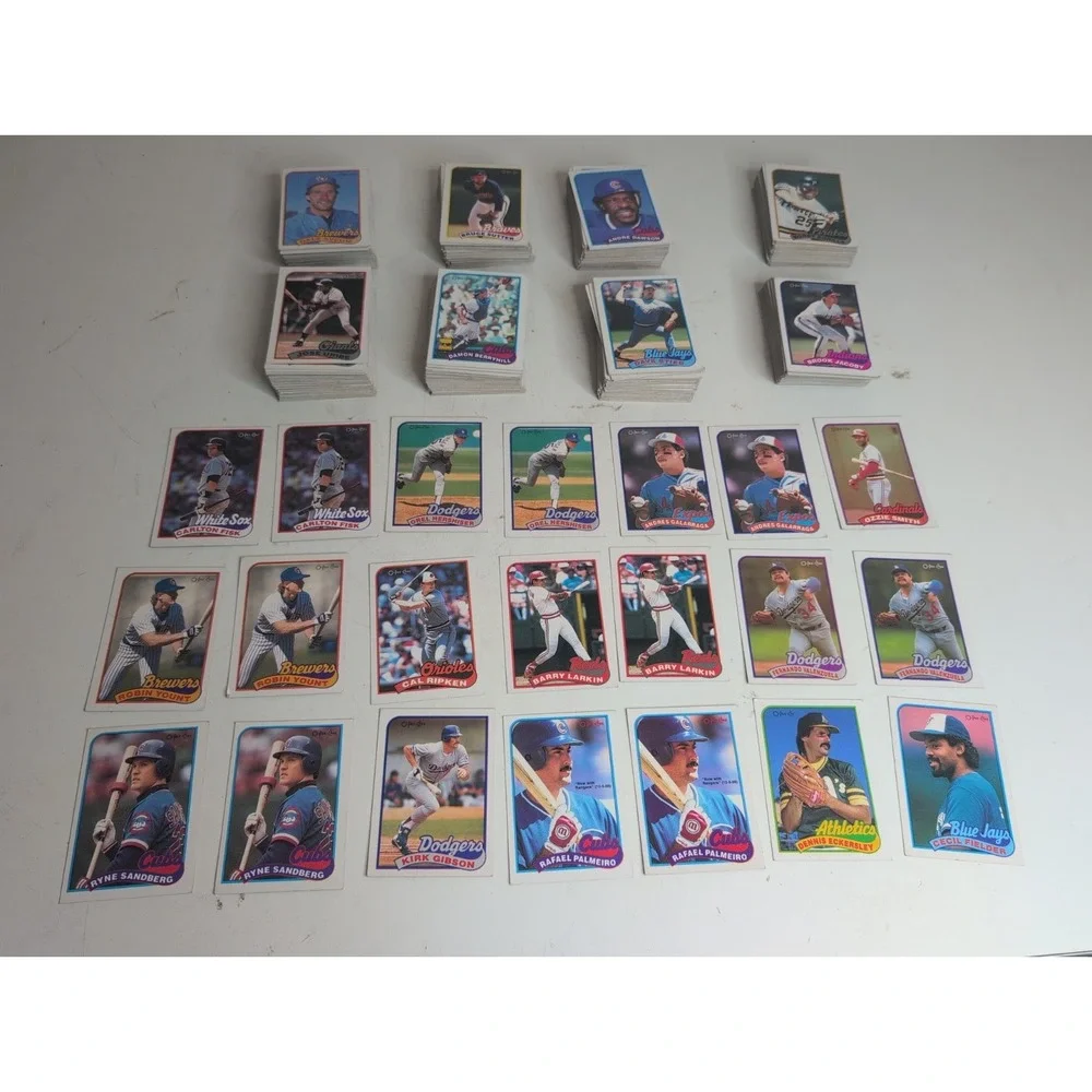 Mixed Lot Of 449 Baseball Cards 1989 O-Pee-Chee Carlton Fisk Ozzie Smith More